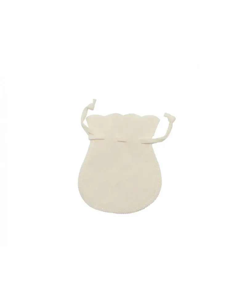 Samtsäckchen, creme 10x12cm mit Kordelzug 100% Polyester