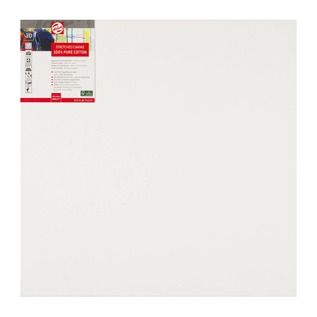 Talens Bespannter Keilrahmen Baumwolle 3D 60 x 60 cm