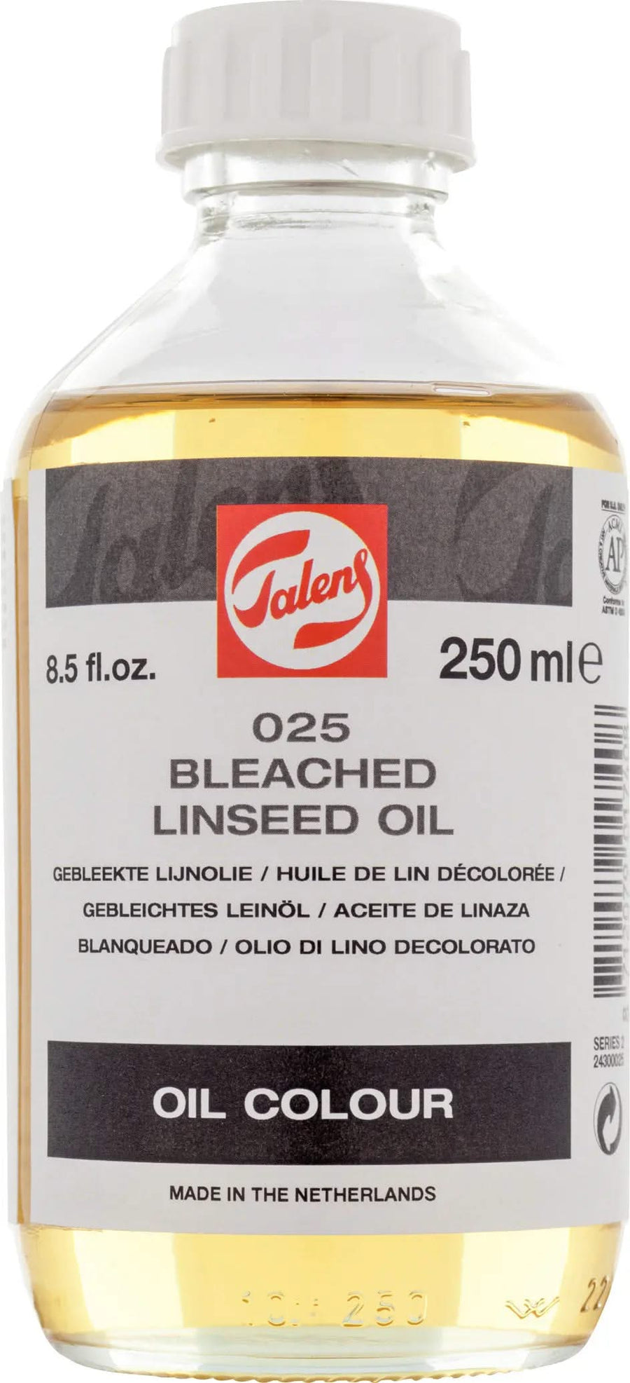 Talens Gebleichtes Leinöl 025 Flasche 250 ml