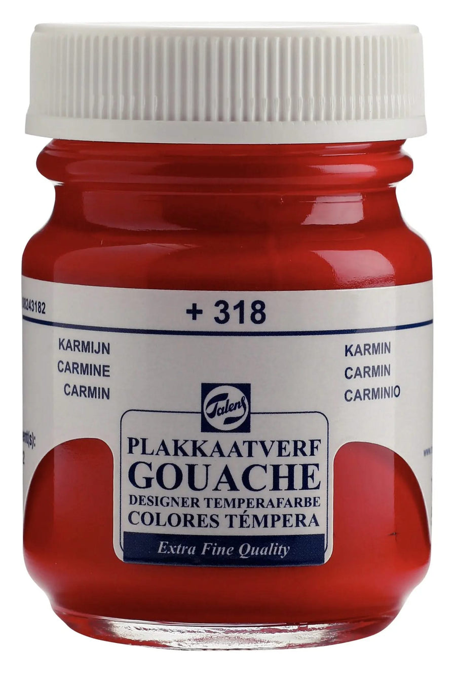 Talens Gouache Extra Fine Quality Flasche 50 ml Karmin 318