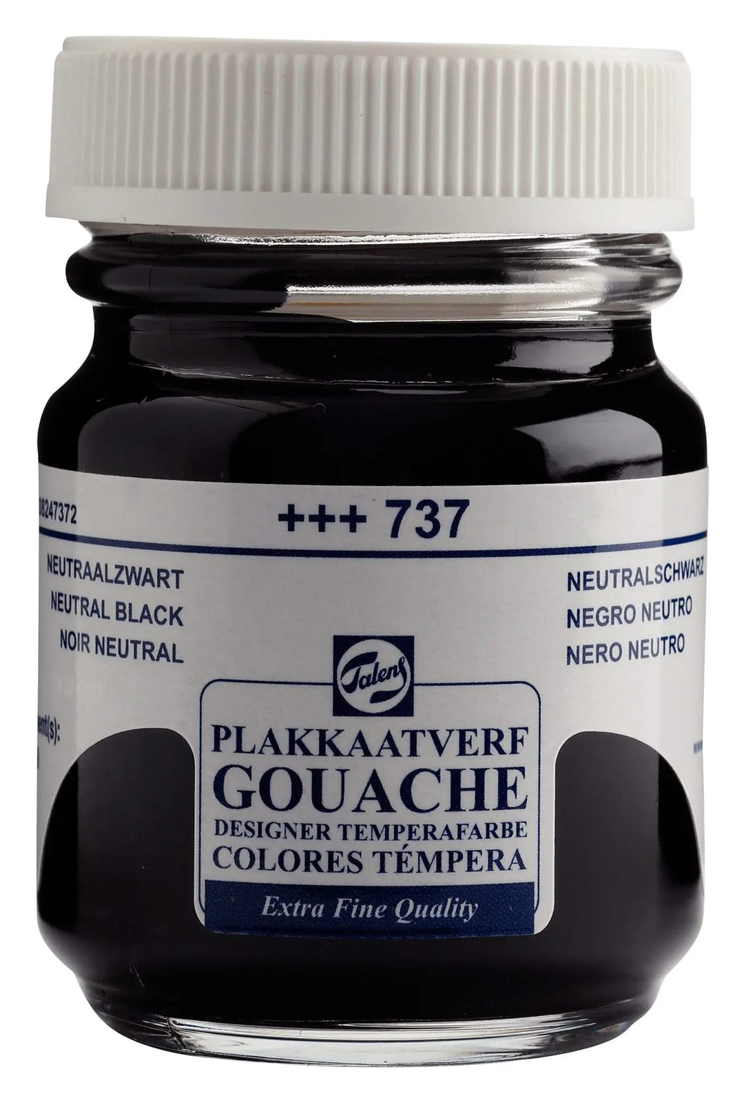 Talens Gouache Extra Fine Quality Flasche 50 ml Neutralschwarz 737