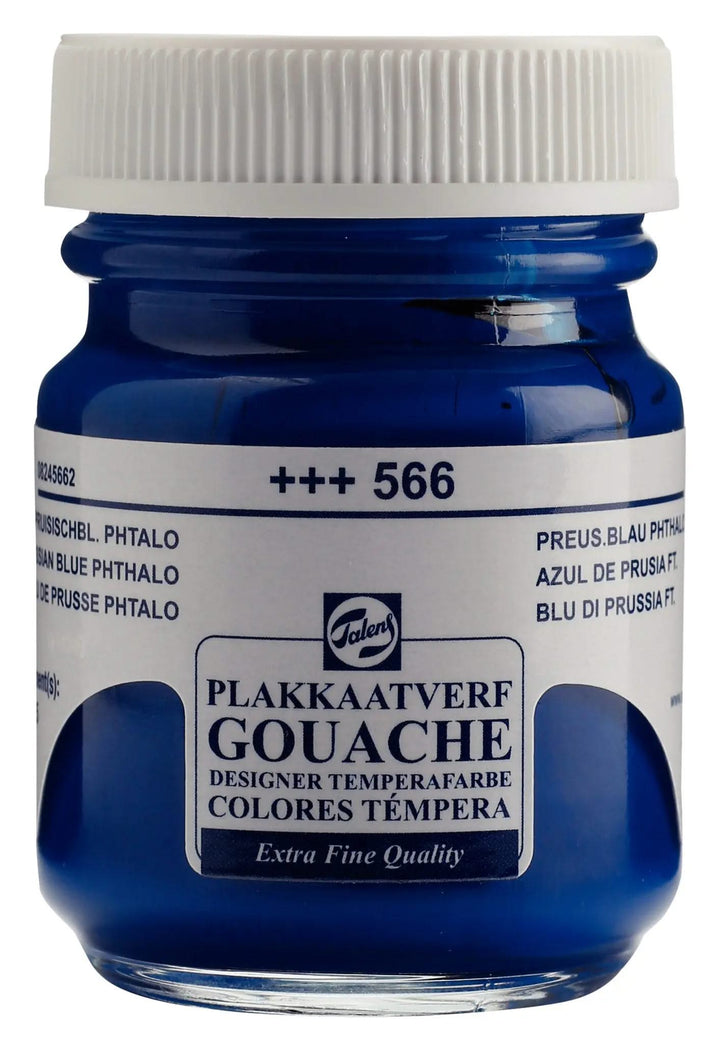 Talens Gouache Extra Fine Quality Flasche 50 ml Preußischblau (Phthalo) 566