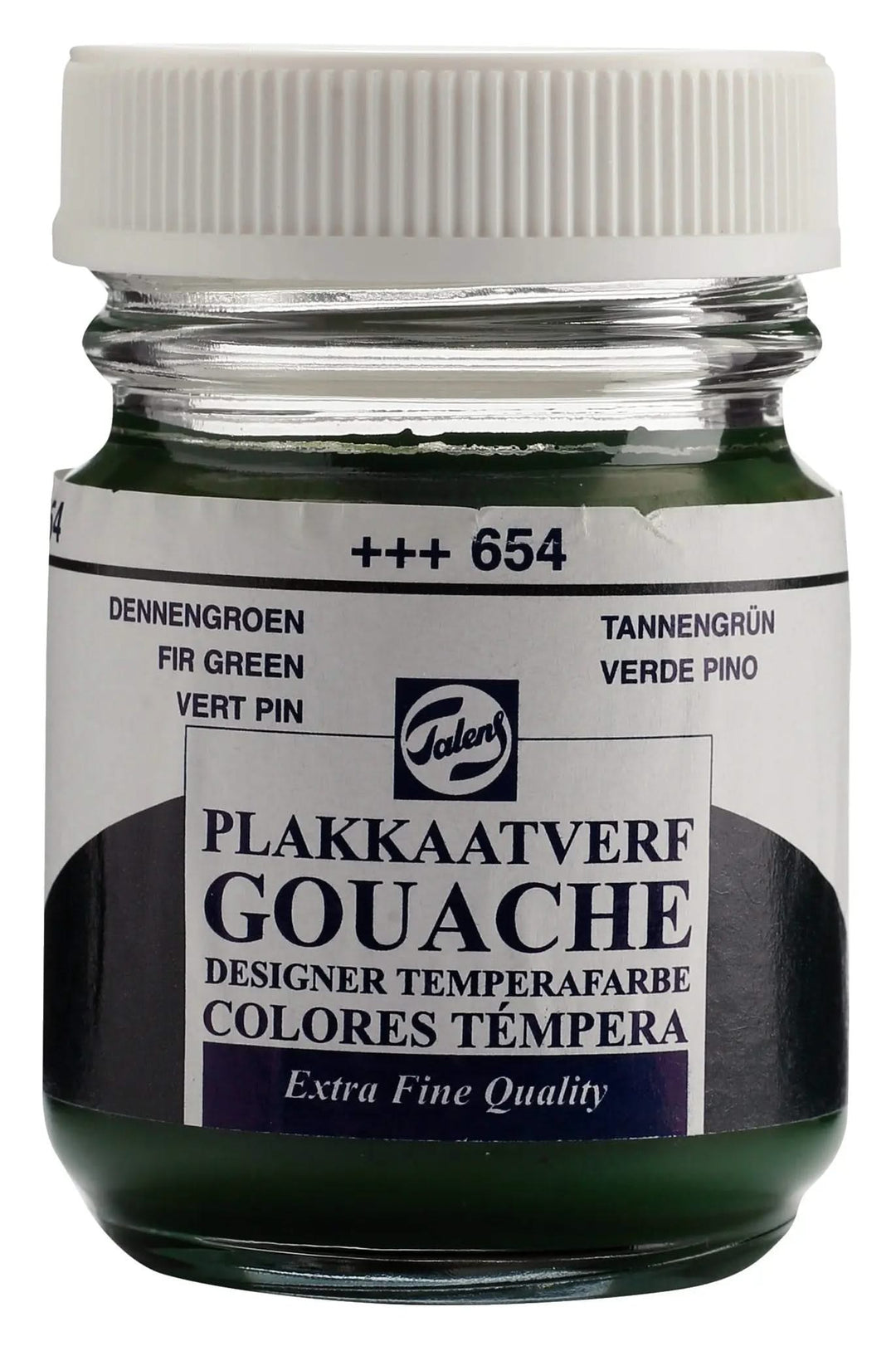 Talens Gouache Extra Fine Quality Flasche 50 ml Tannengrün 654
