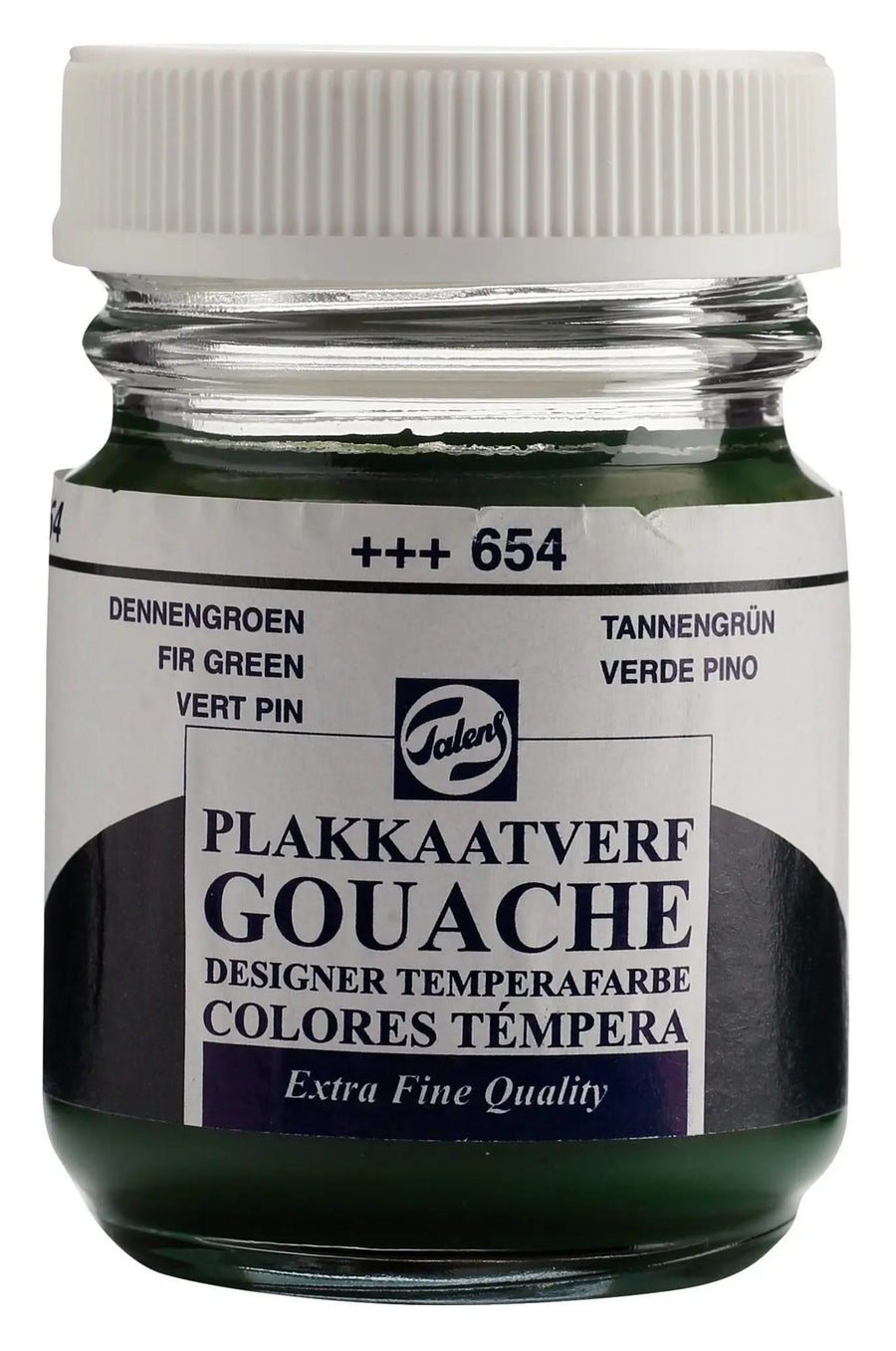 Talens Gouache Extra Fine Quality Flasche 50 ml Tannengrün 654