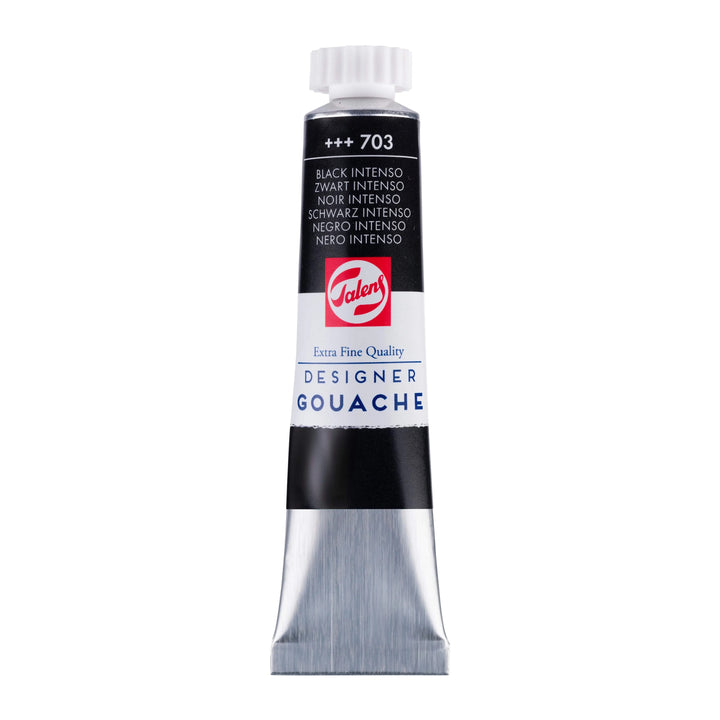 Talens Gouache Extra Fine Quality Tube 20 ml Schwarz Intenso 703