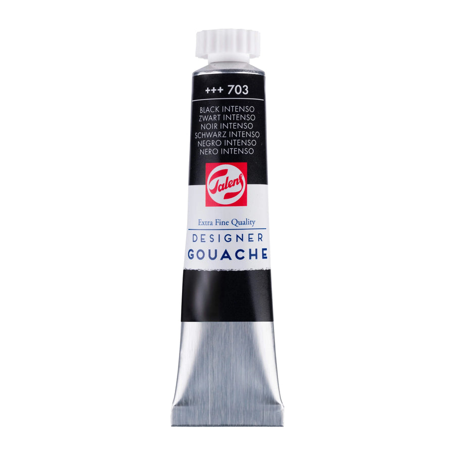 Talens Gouache Extra Fine Quality Tube 20 ml Schwarz Intenso 703