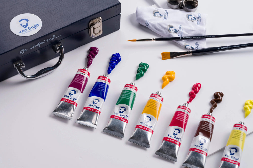 Van Gogh Acrylfarben-Starterbox XL | 12 x 40 ml + Zubehör Van Gogh