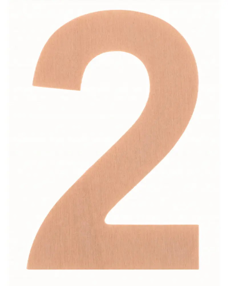 Zahl "2" 6cm Pappel FSC