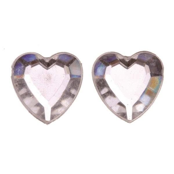 Dekosteine Herzen 75St 12mm silberfarben - Kidis Art