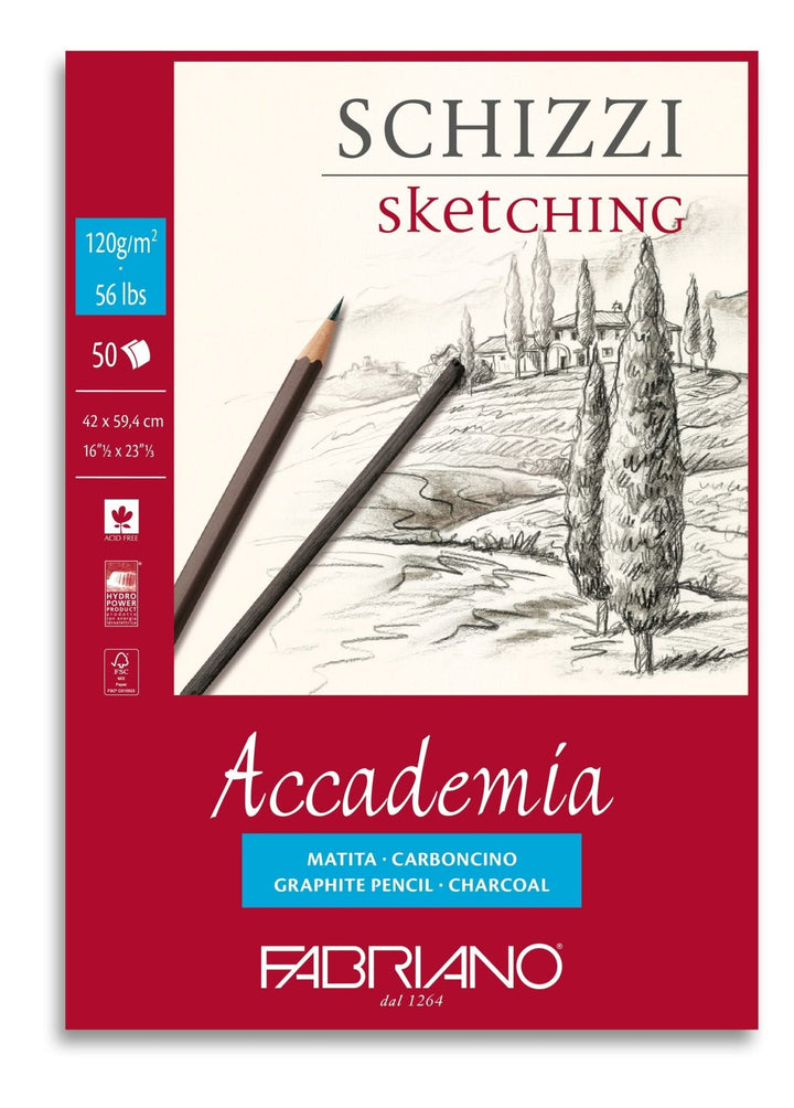 Fabriano Accademia Block geleimt - A2 - 120g - 50 Blatt - Kidis Art
