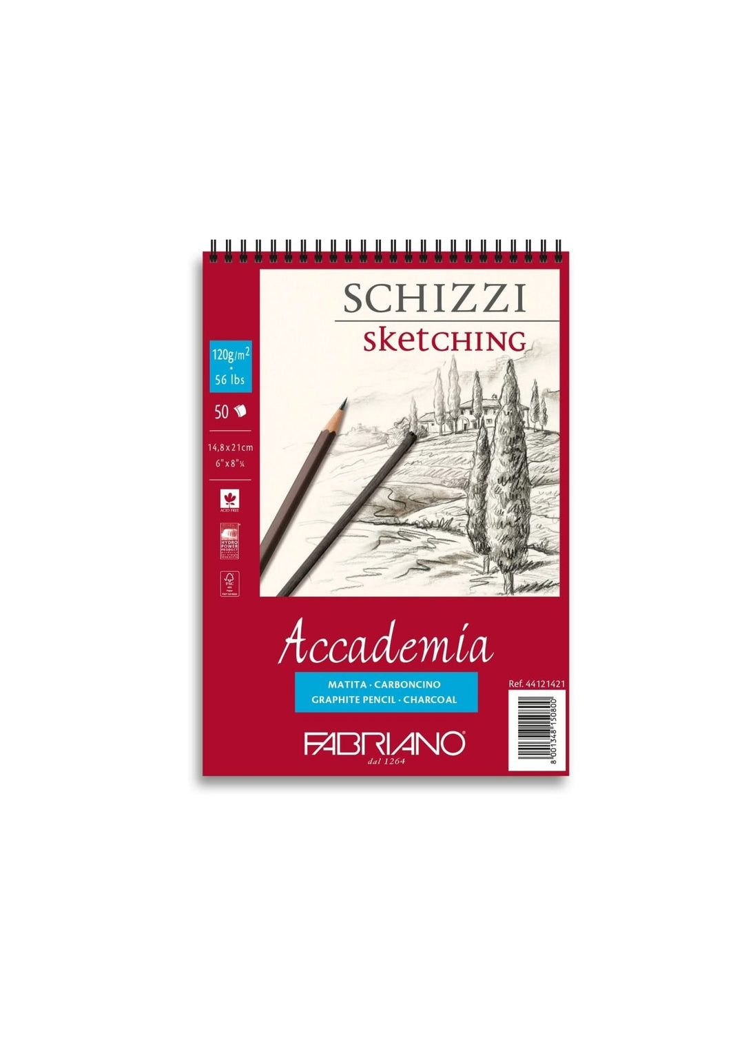 Fabriano Accademia Block mit Spirale - A5 - 120g - 50 Blatt - Kidis Art