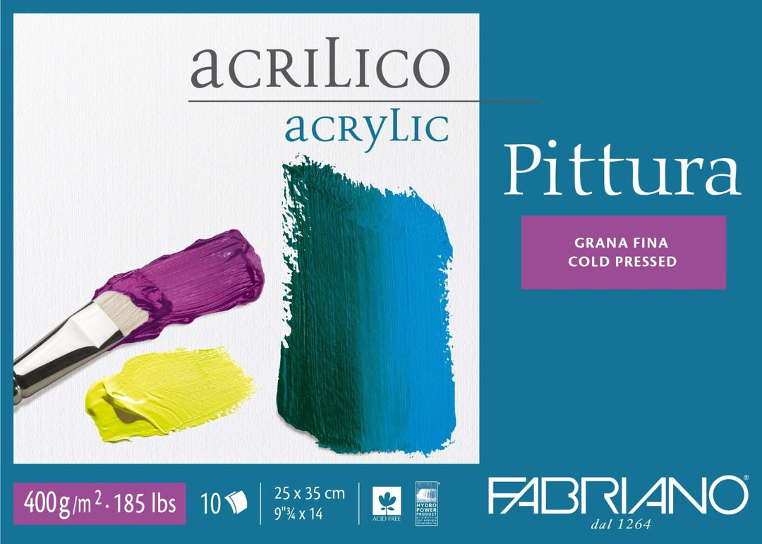 Fabriano Pittura Block - 25 x 35 cm - 400g - 10 Blatt - Kidis Art