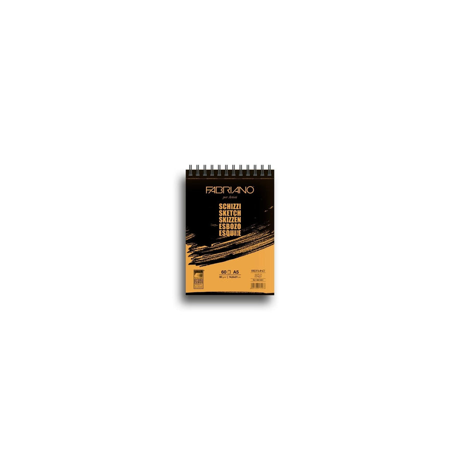 Fabriano Schizzi Block - A5 - 90g - Spirale - 60 Blatt - Kidis Art