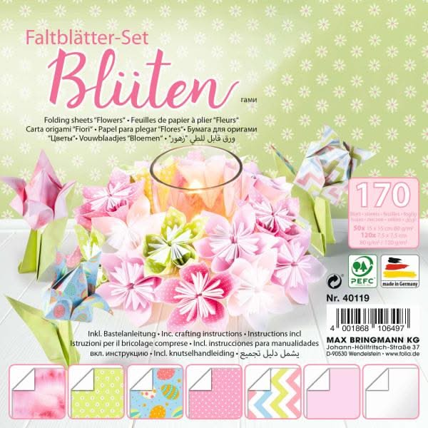 Faltblätter - Set Blüten 170Blatt sortiert - Kidis Art