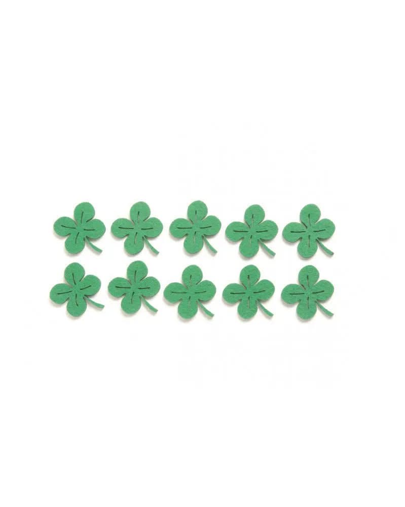 Filz - Kleeblatt 10St, 3,5cm, grün - Kidis Art