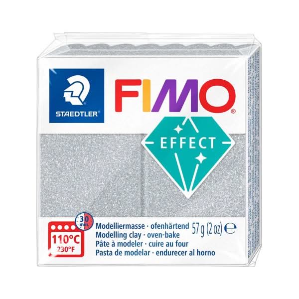 Fimo effect 57g glitter silber - Kidis Art