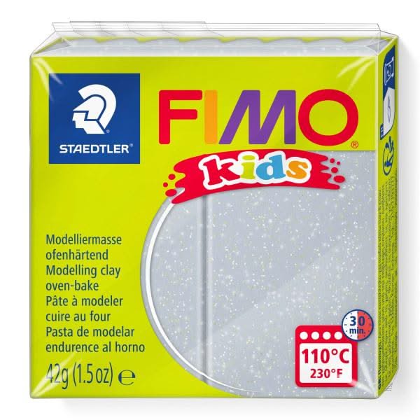 FIMO kids 42g Glitter silber - Kidis Art
