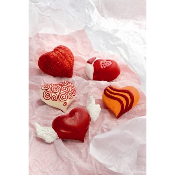 Giessform Herzen verziert - Kidis Art