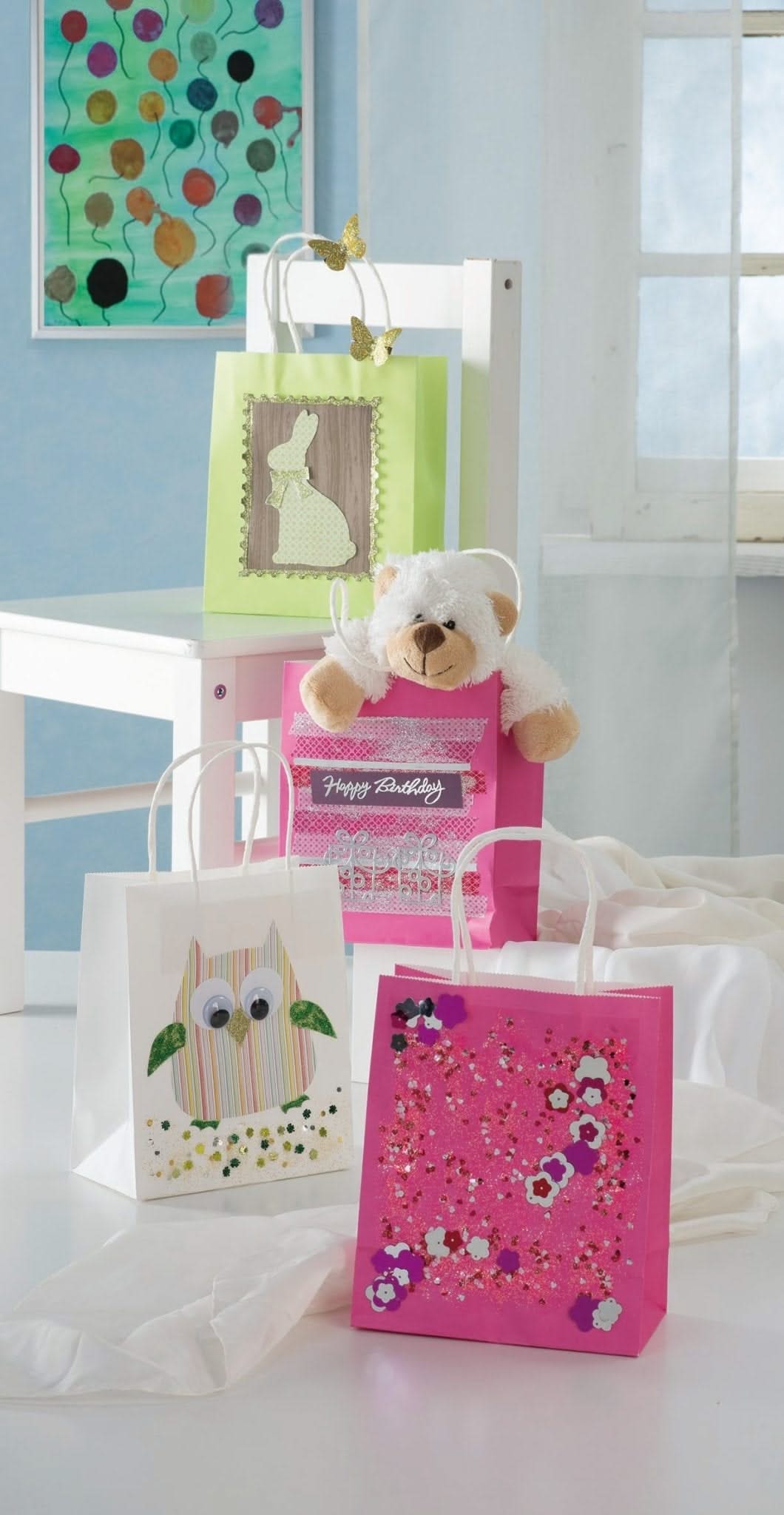 Glitterglue Flasche 53ml "Confetti" Kleeblatt grün/gelb - Kidis Art