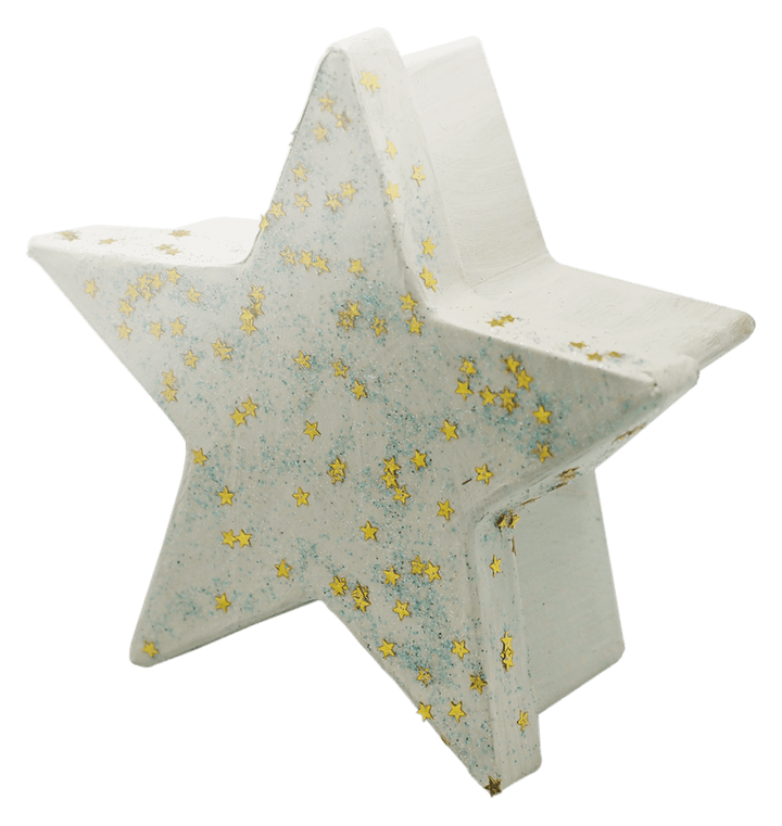 Glitterglue Flasche 53ml "Confetti" Sterne gold - Kidis Art