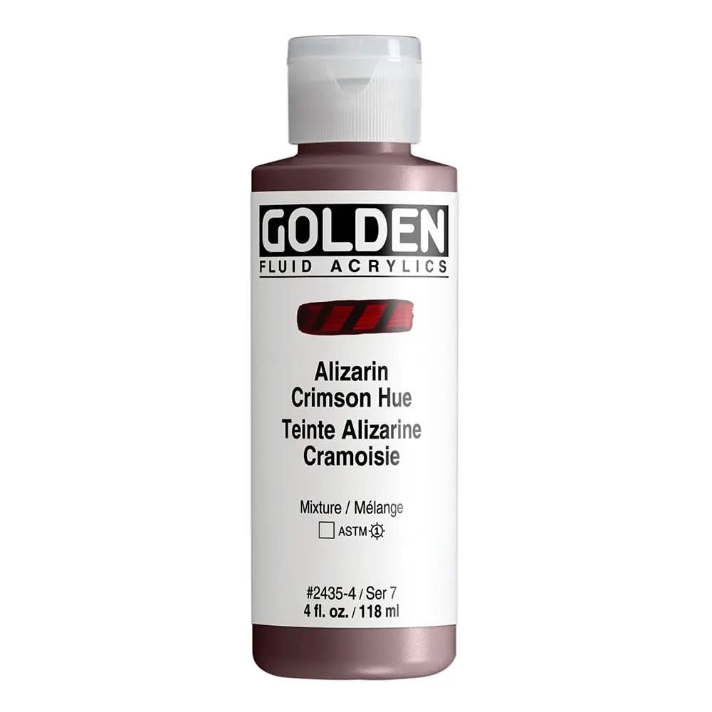Golden Fluid Acrylfarbe Alizarinkarmesin Farbton 118m - Kidis Art