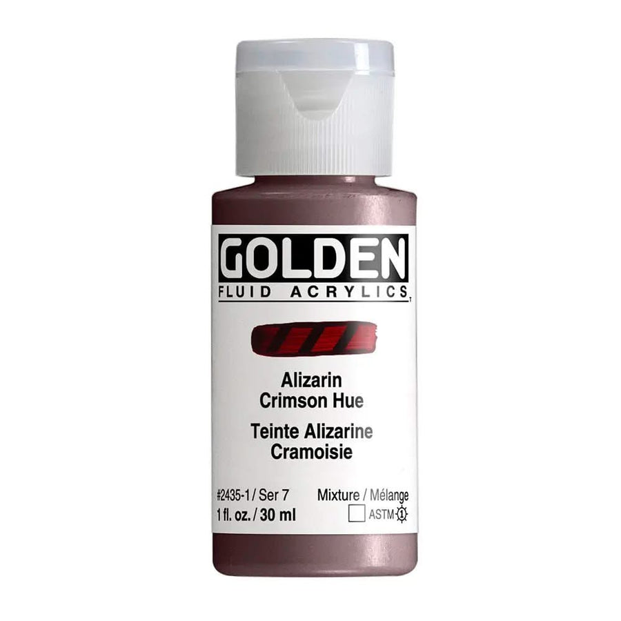 Golden Fluid Acrylfarbe Alizarinkarmesin Farbton 30 ml - Kidis Art