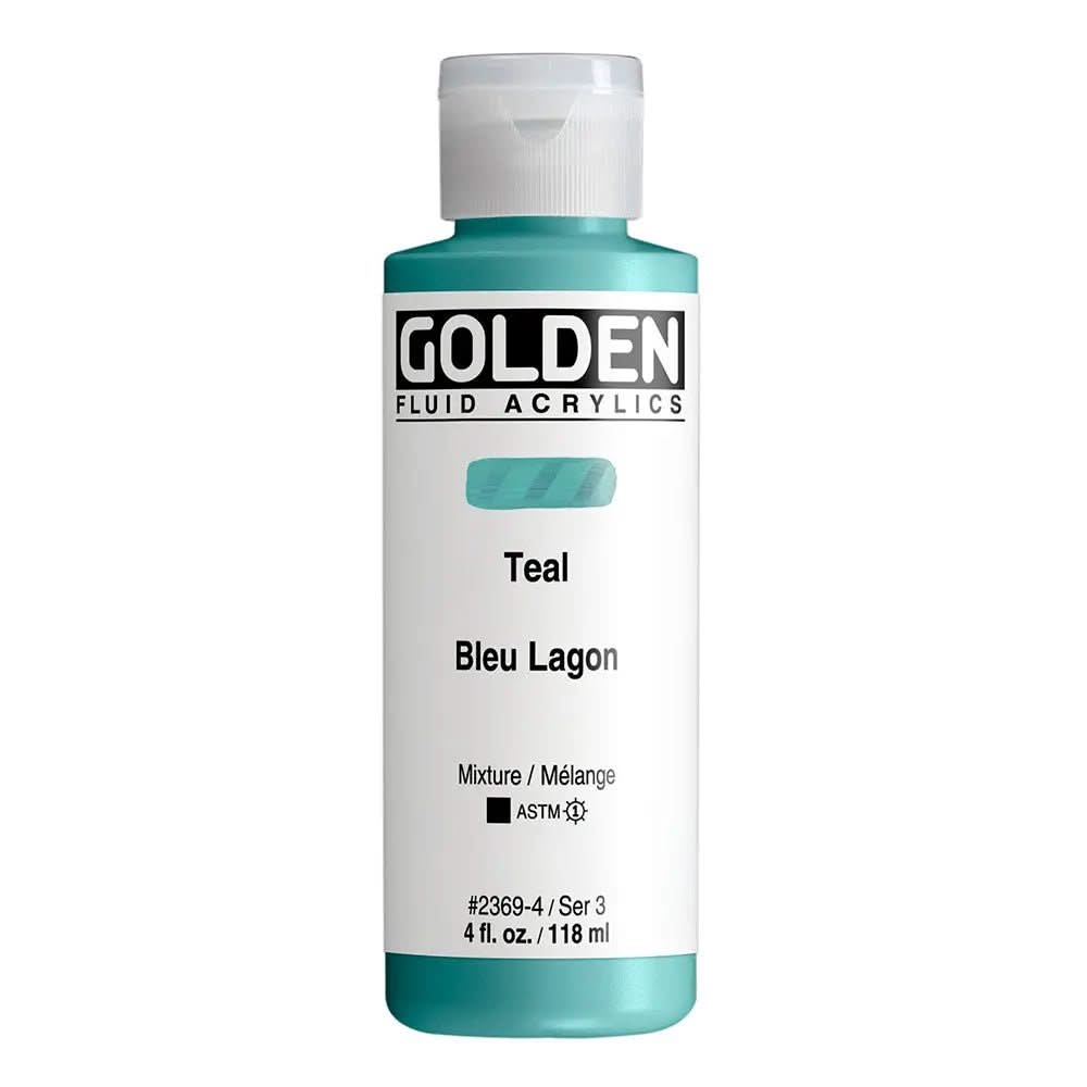 Golden Fluid Acrylfarbe Blaugrun 4 Fl. Oz./118 ml - Kidis Art