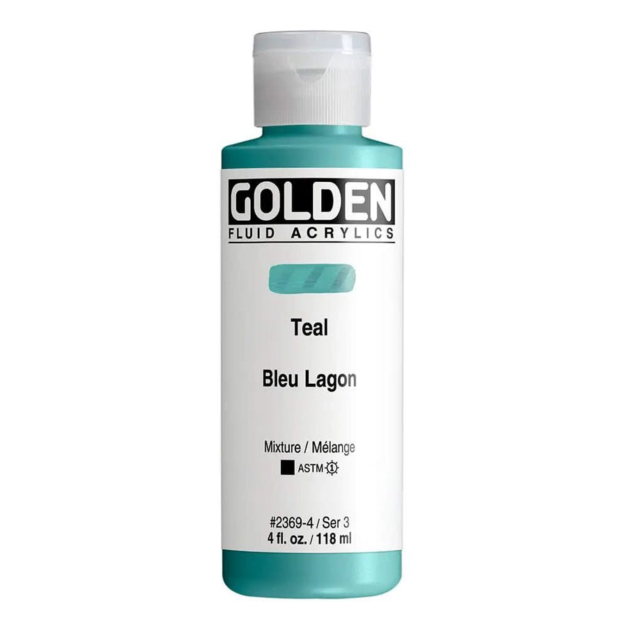Golden Fluid Acrylfarbe Blaugrun 4 Fl. Oz./118 ml - Kidis Art