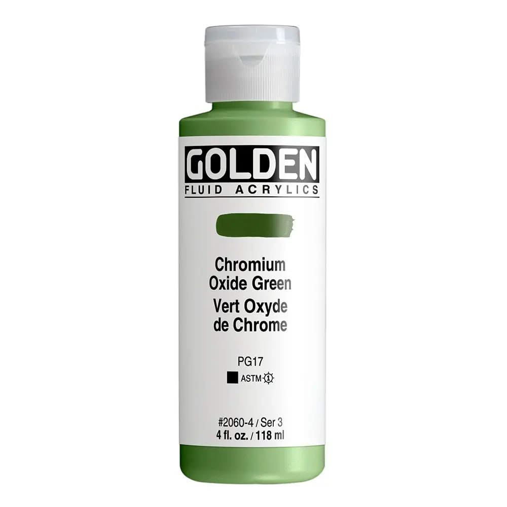 Golden Fluid Acrylfarbe Chromoxid Grun 118 ml - Kidis Art