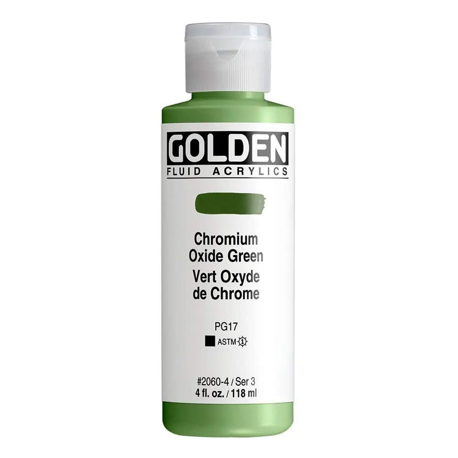 Golden Fluid Acrylfarbe Chromoxid Grun 118 ml - Kidis Art