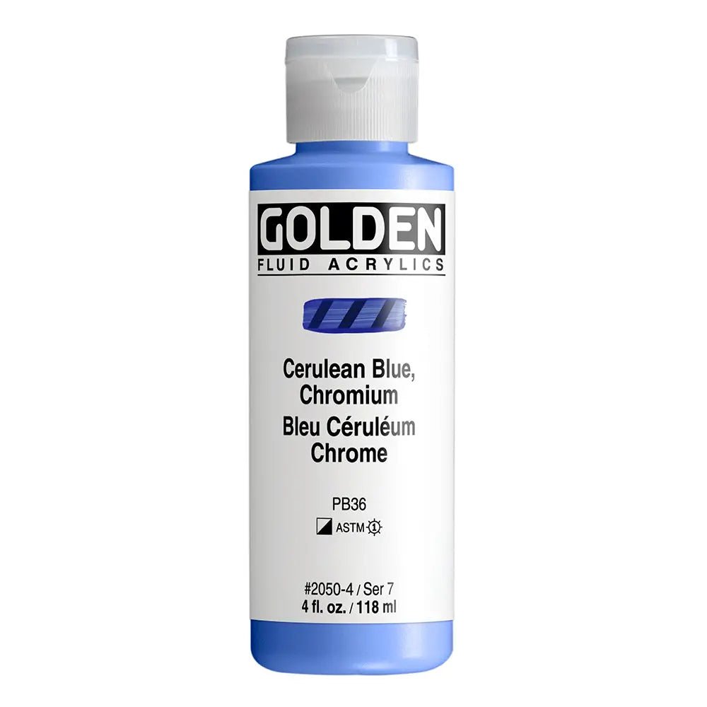 Golden Fluid Acrylfarbe Colinblau, Chrom 118 ml - Kidis Art