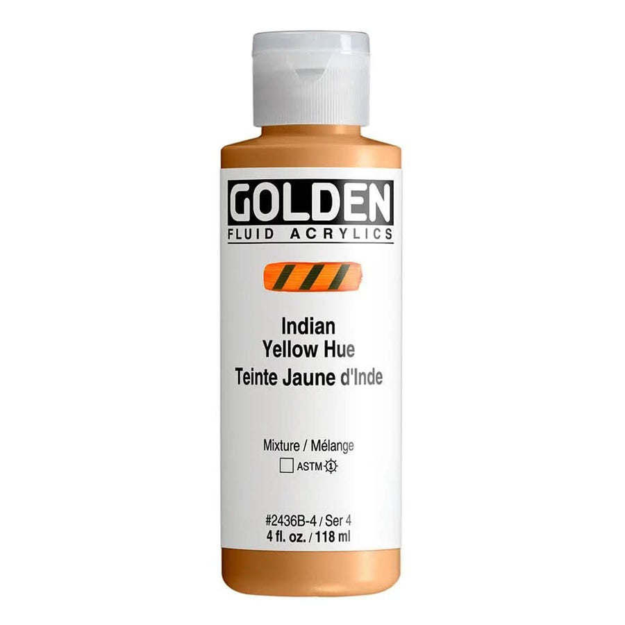 Golden Fluid Acrylfarbe Indiengelb Farbton 118 ml - Kidis Art