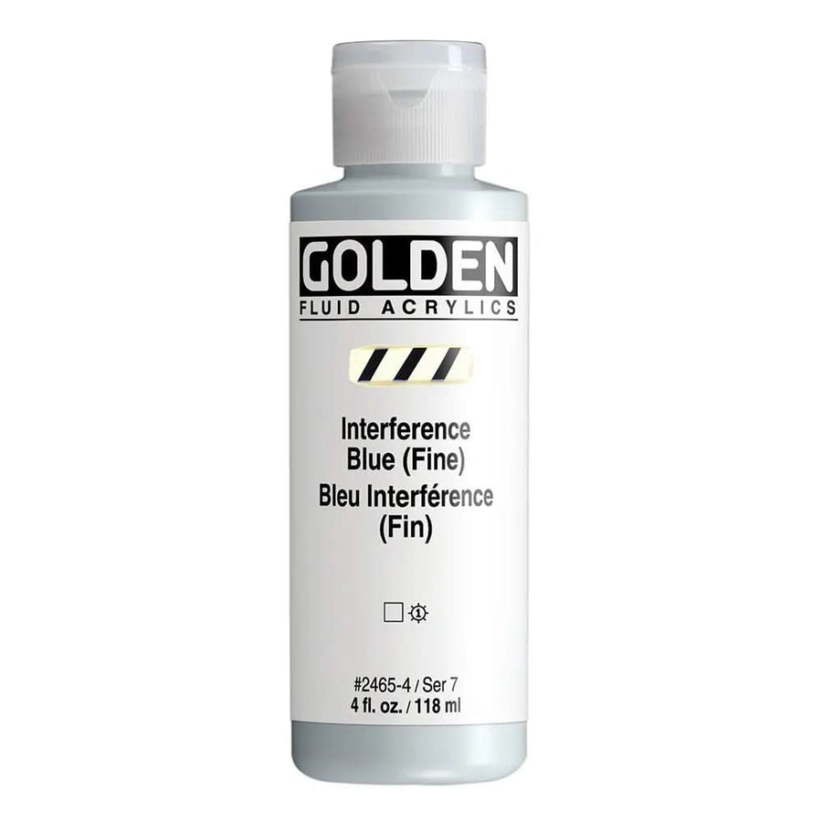 Golden Fluid Acrylfarbe Interferenz Blau (Fein) 118 ml - Kidis Art