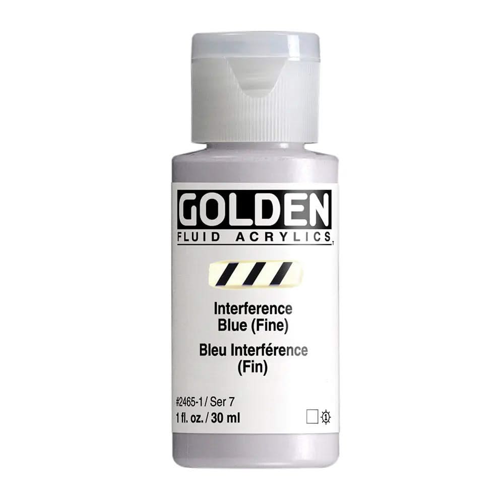 Golden Fluid Acrylfarbe Interferenz Blau (Fein) 30 ml - Kidis Art