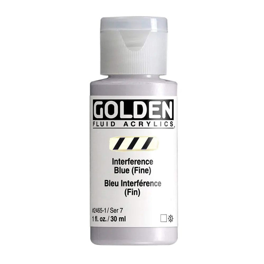 Golden Fluid Acrylfarbe Interferenz Blau (Fein) 30 ml - Kidis Art