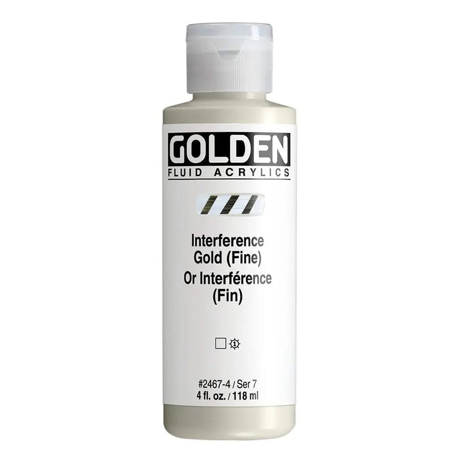 Golden Fluid Acrylfarbe Interferenz Gold (Fein) 118 ml - Kidis Art