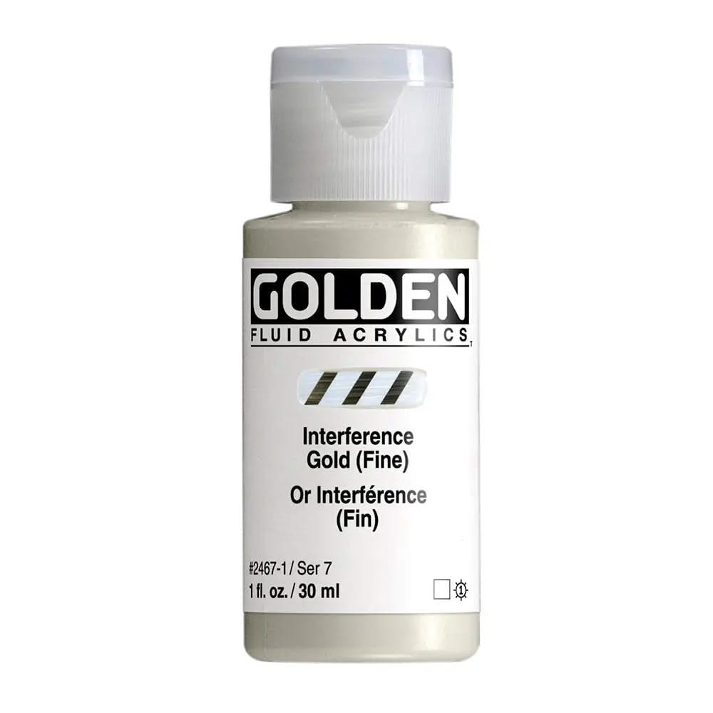 Golden Fluid Acrylfarbe Interferenz Gold (Fein) 30 ml - Kidis Art