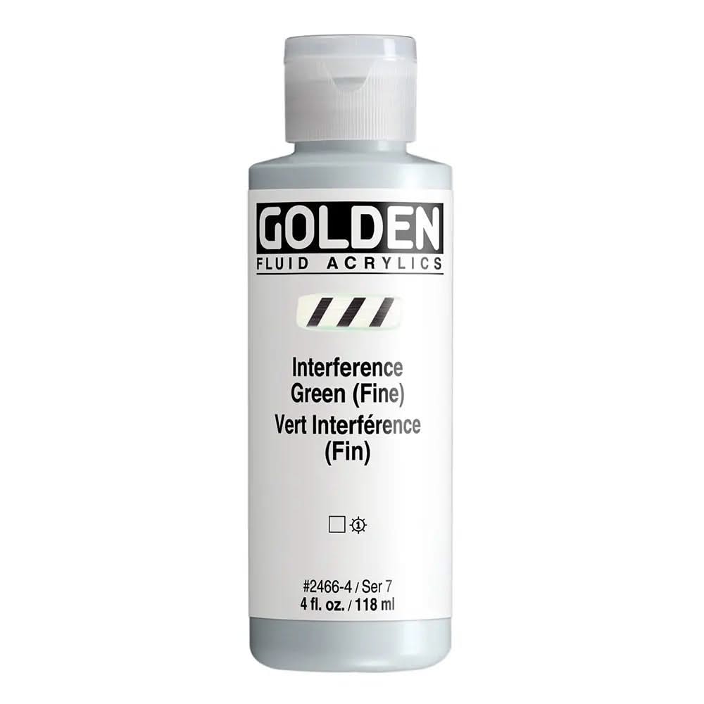 Golden Fluid Acrylfarbe Interferenz Grun (Fein) 118 ml - Kidis Art