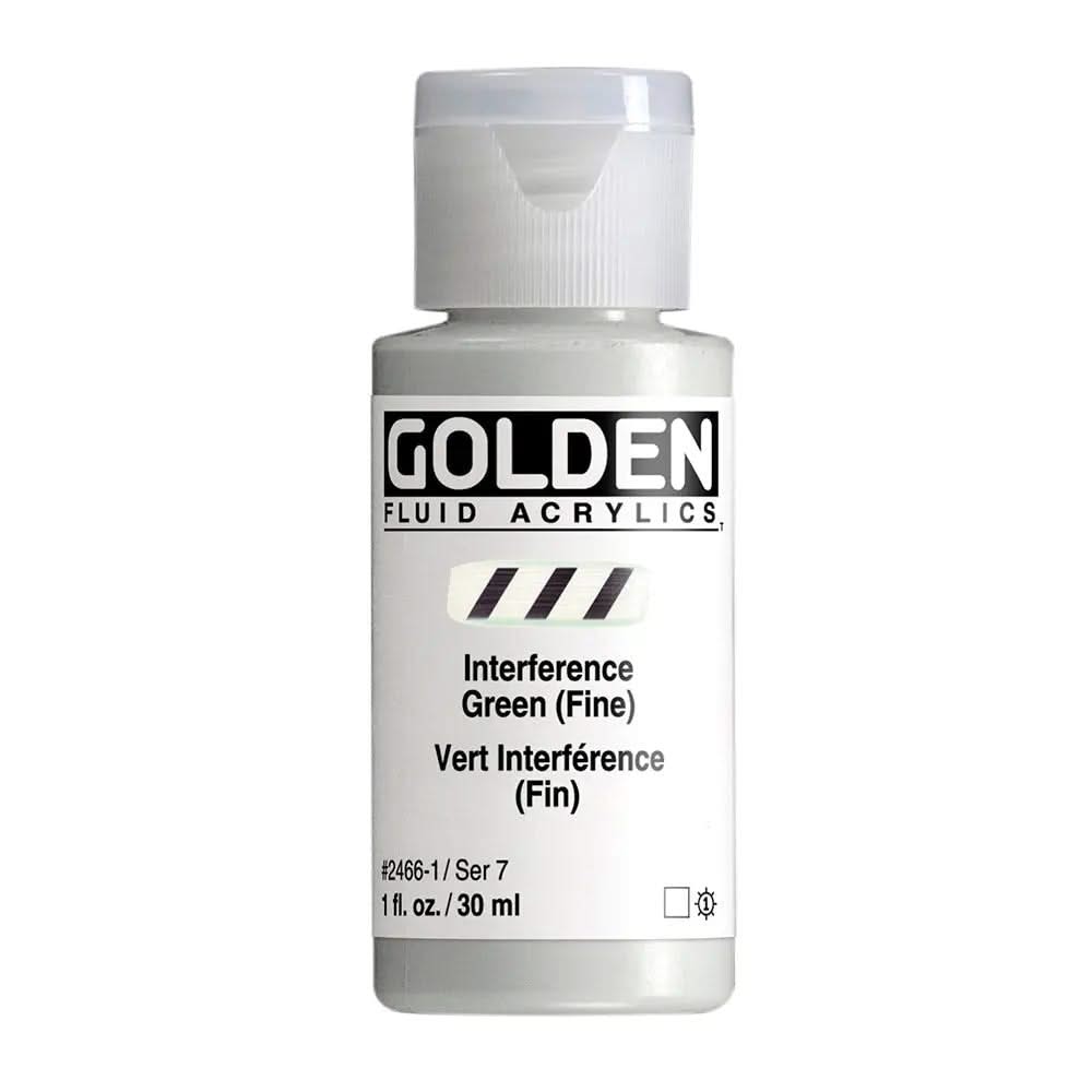 Golden Fluid Acrylfarbe Interferenz Grun (Fein) 30 ml - Kidis Art
