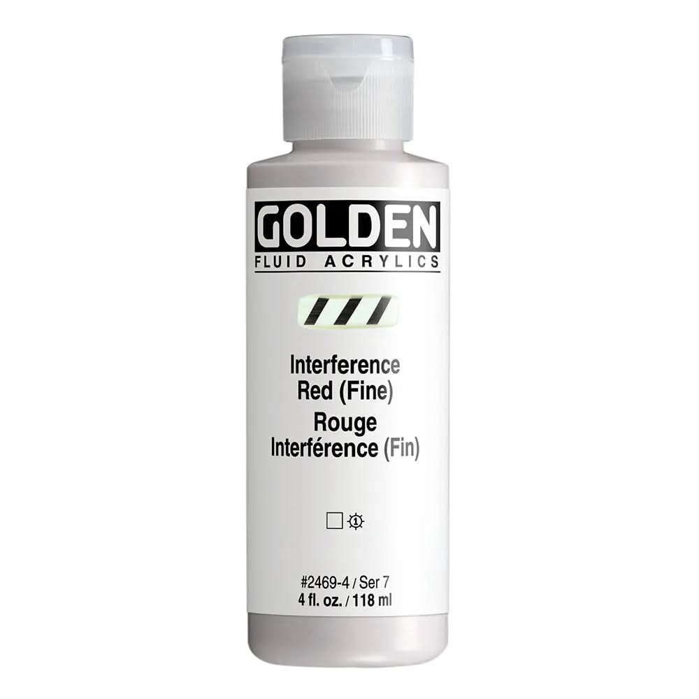 Golden Fluid Acrylfarbe Interferenz Rot (Fein) 118 ml - Kidis Art