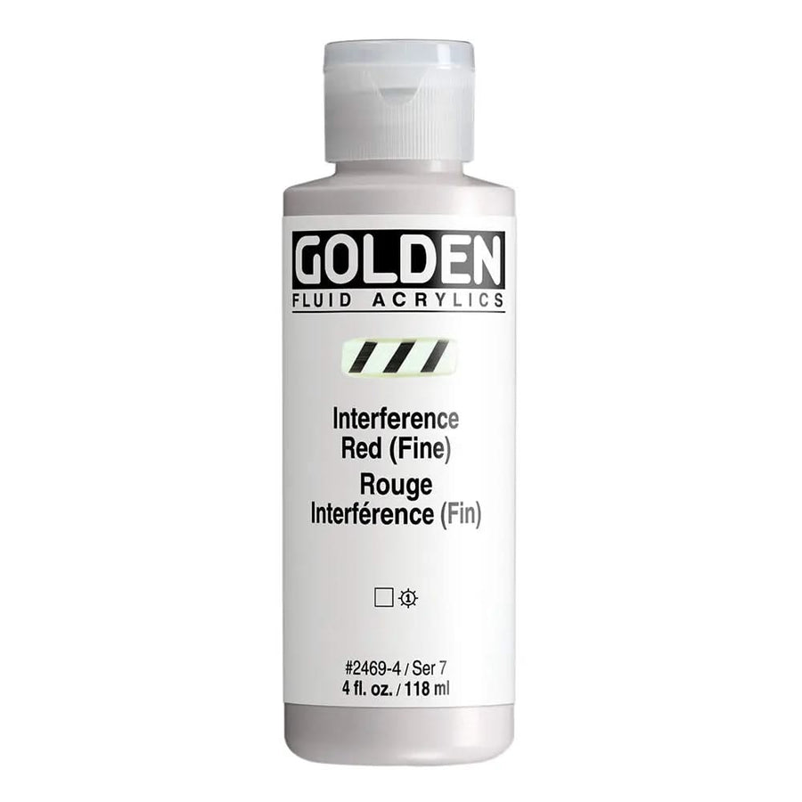 Golden Fluid Acrylfarbe Interferenz Rot (Fein) 118 ml - Kidis Art
