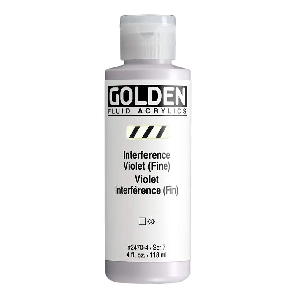 Golden Fluid Acrylfarbe Interferenz Violett (Fein) 118 ml - Kidis Art