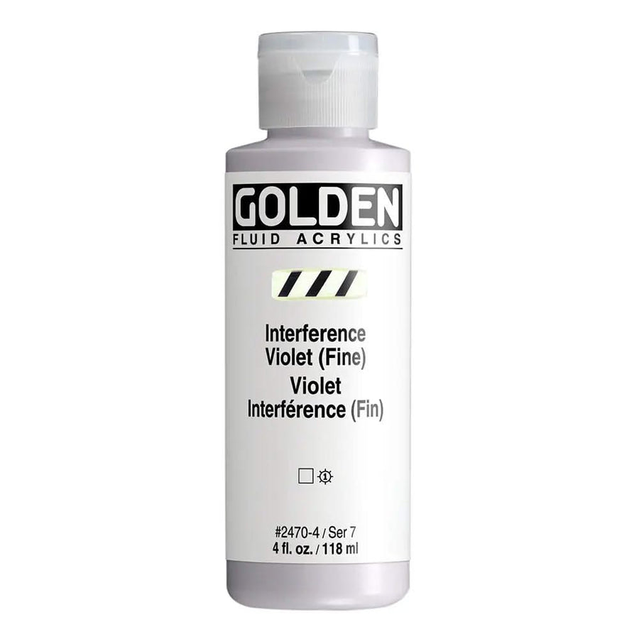 Golden Fluid Acrylfarbe Interferenz Violett (Fein) 118 ml - Kidis Art