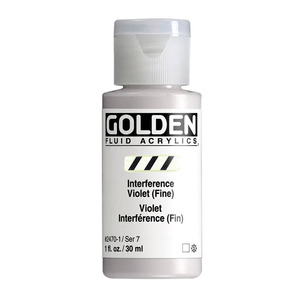 Golden Fluid Acrylfarbe Interferenz Violett (Fein) 30 ml - Kidis Art
