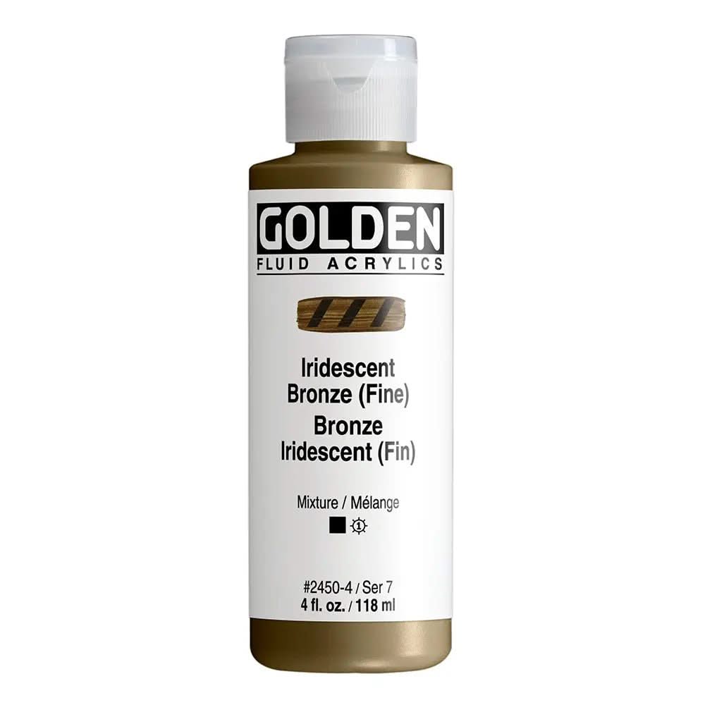Golden Fluid Acrylfarbe Irisierende Bronze (Fein) 118 ml - Kidis Art