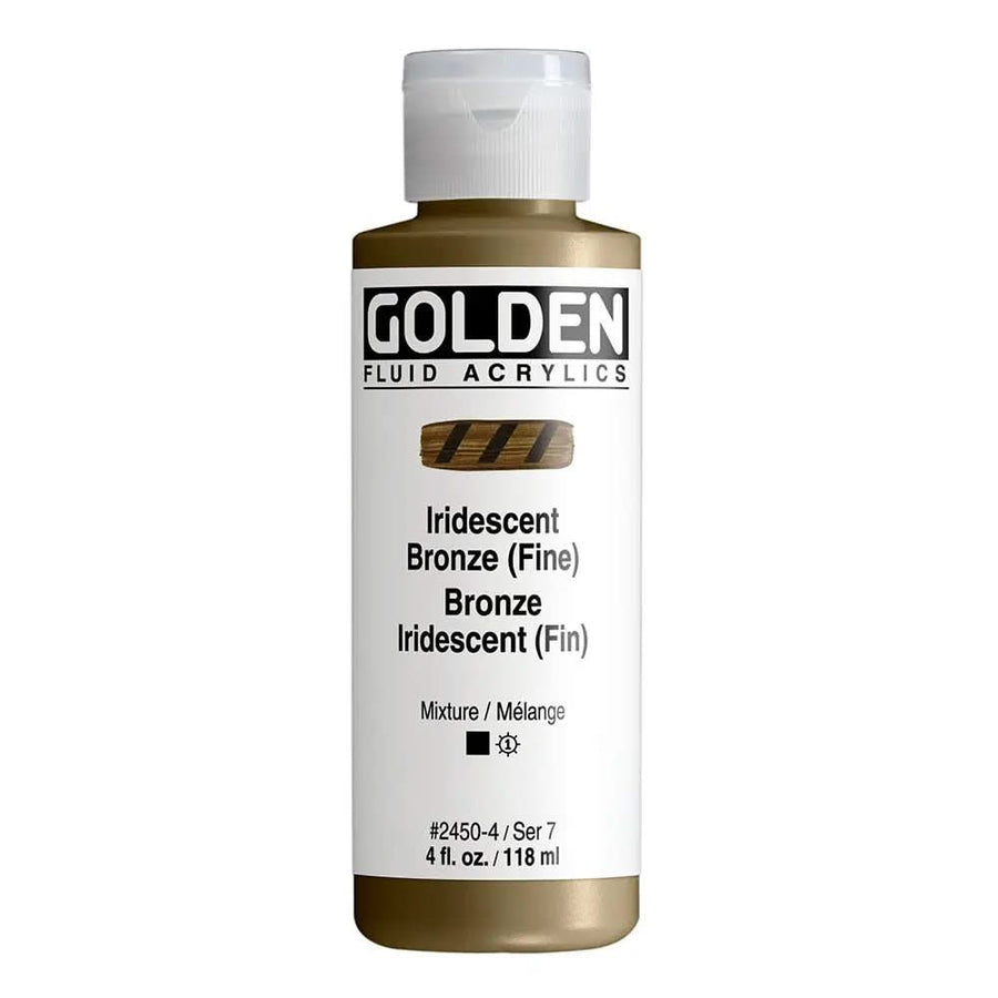 Golden Fluid Acrylfarbe Irisierende Bronze (Fein) 118 ml - Kidis Art