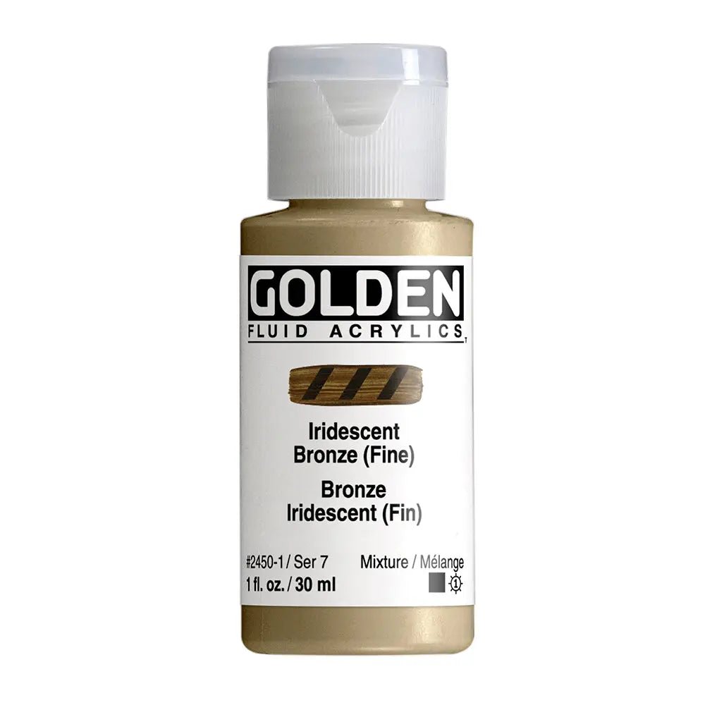Golden Fluid Acrylfarbe Irisierende Bronze (Fein) 30 ml - Kidis Art