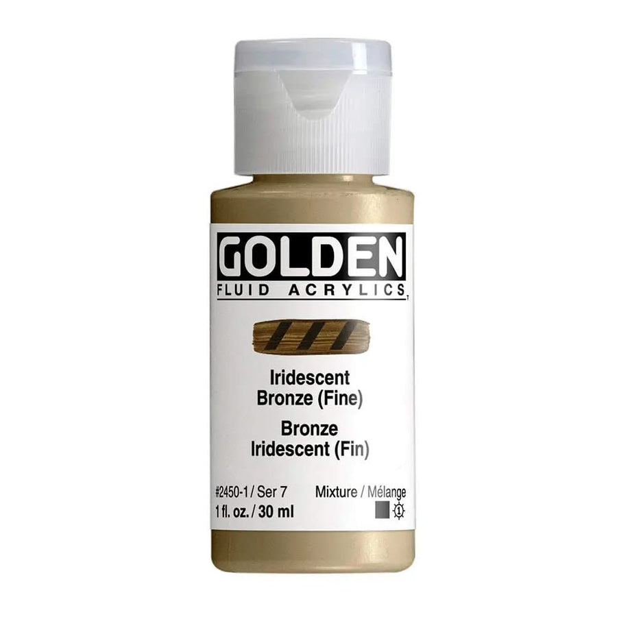 Golden Fluid Acrylfarbe Irisierende Bronze (Fein) 30 ml - Kidis Art