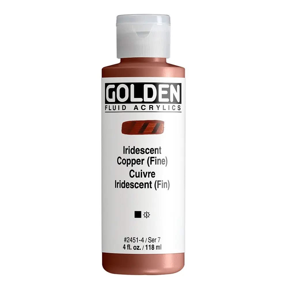 Golden Fluid Acrylfarbe Irisierende Kupfer (Fein) 118 ml - Kidis Art