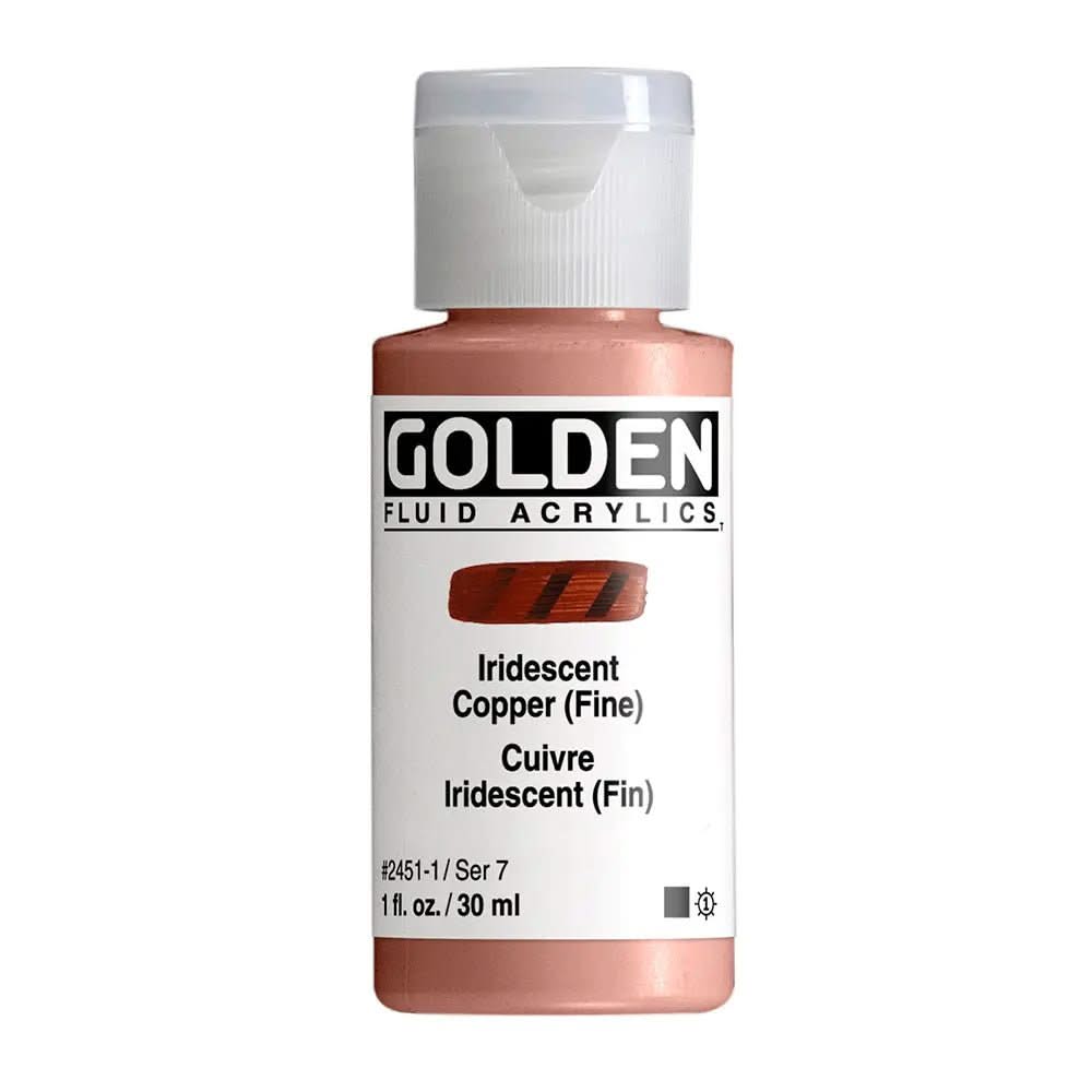 Golden Fluid Acrylfarbe Irisierende Kupfer (Fein) 30 ml - Kidis Art